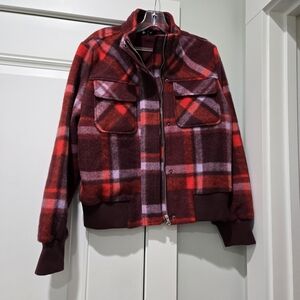 Marled Burgundy and Red Jacket